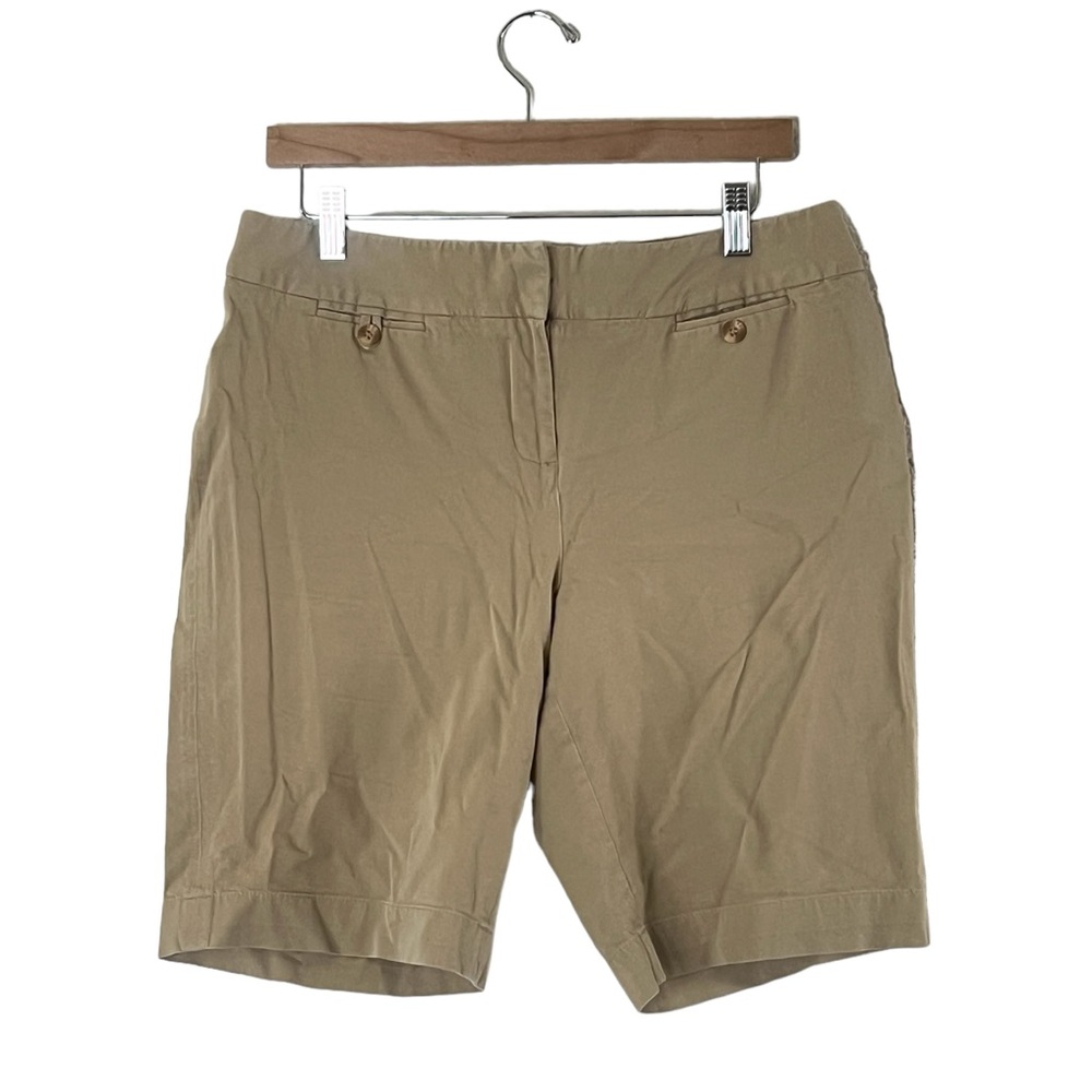 Style & Co. | Stretch tan khaki Bermuda shorts size 12P